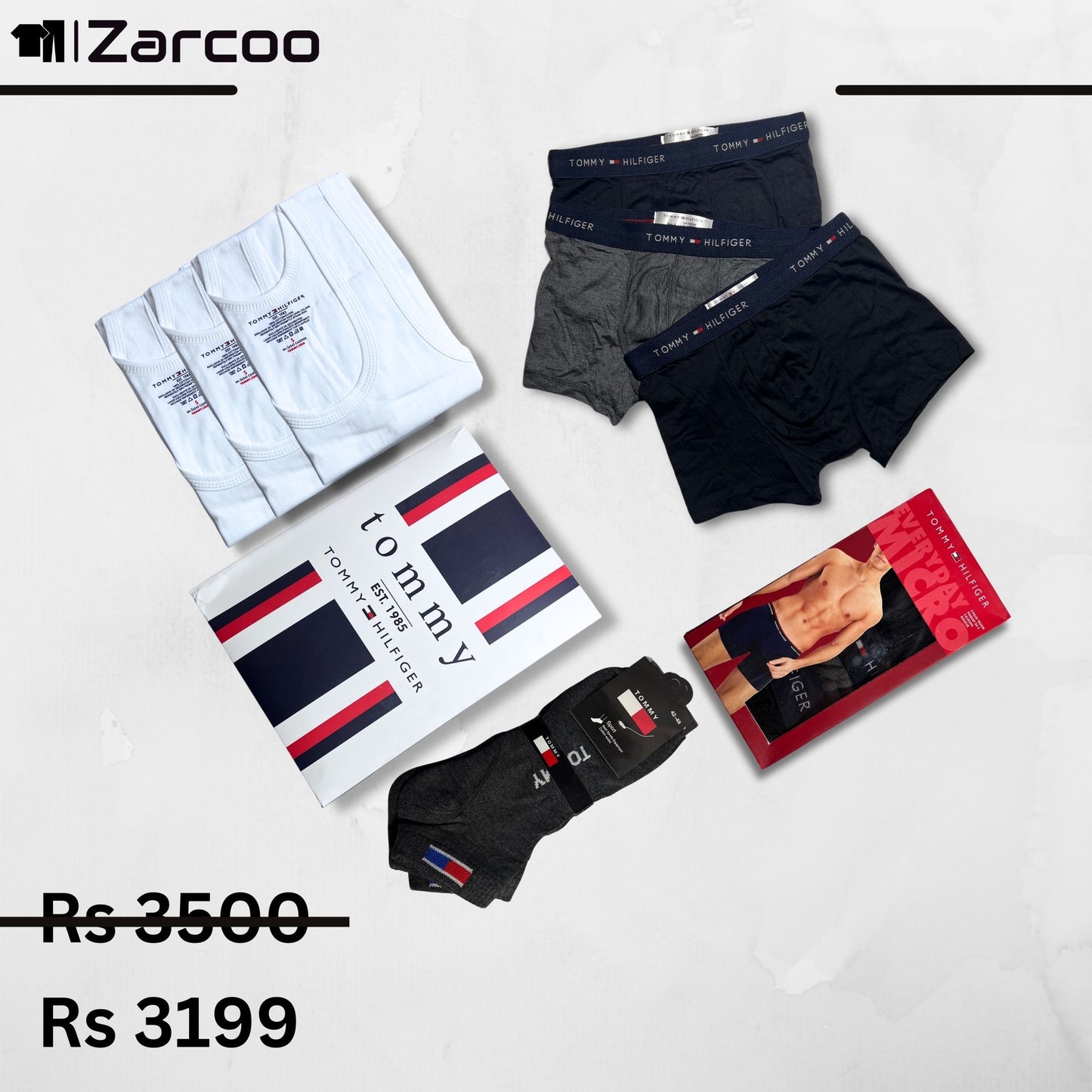 Zarcoo branded T-o-m-m-y H-i-l-f-i-g-e-r Bundle