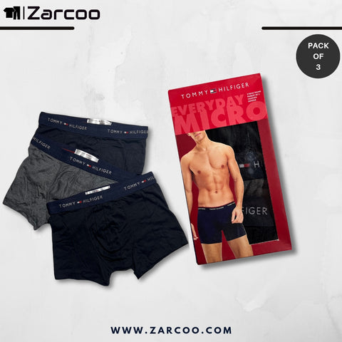 Zarcoo Branded T-o-m-m-y H-i-l-f-i-g-e-r Boxer (Pack Of 3)